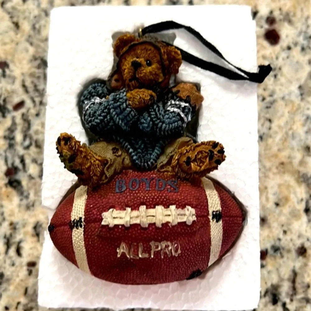 Vintage 1995 Boyd’s Bear Knute Half Time Figure Ornament Original Box